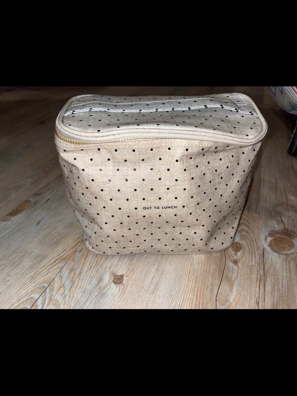 kate spade Beige Polka Dot Lunch Bag